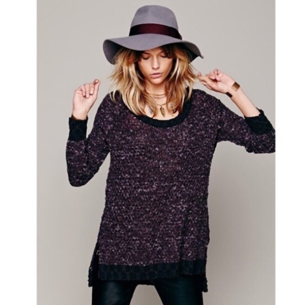 Free People Wool Blend Jeepster Honeycomb Sweater
